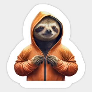 Sloth in a tracksuit Sticker